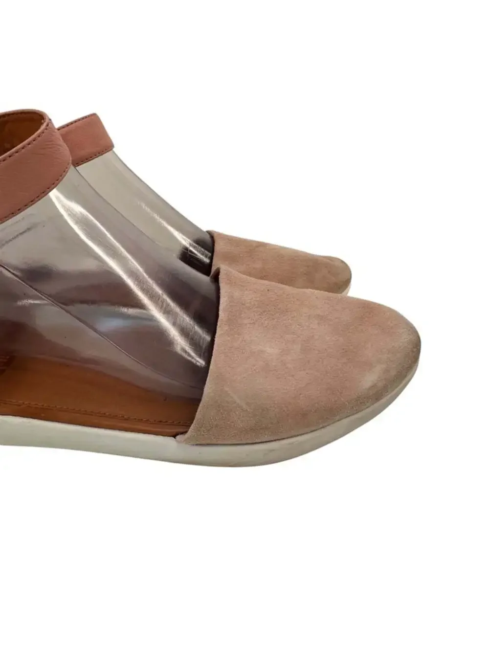 FitFlop Cova Closed Toe Suede Comfort Sandals Blush Pink Ankle Strap Womens 10